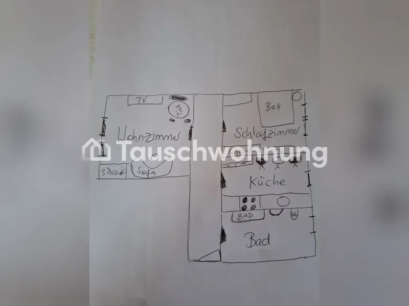 Tauschwohnung: Meine Plattenwohnung, 56qm, Warmmiete 558€Bad..Plattenw. — photo 1
